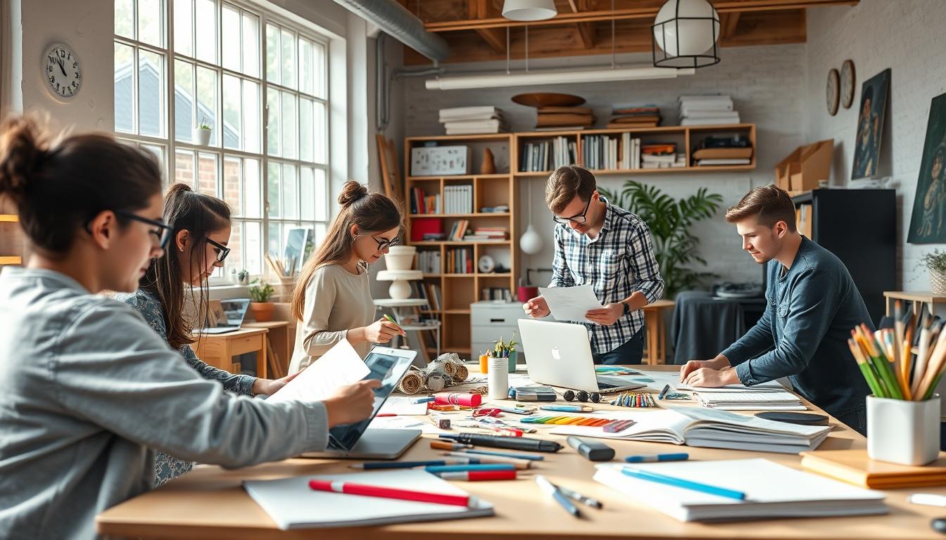 Contemporary university campus for learners