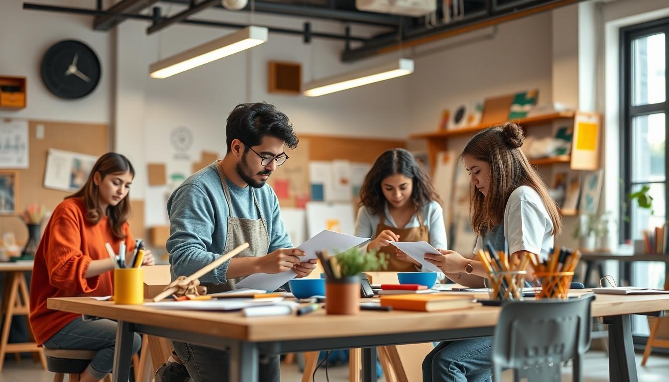 Student developing practical and academic skills